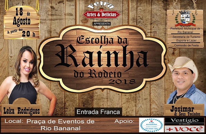 Escolha Rainha do Rodeio Rio Bananal 2018red