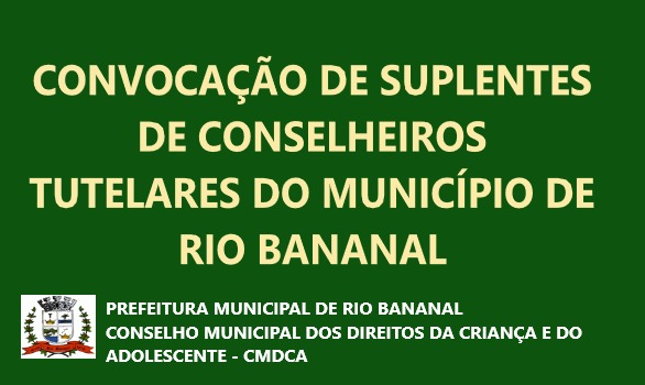 BANNER CONVOCAÇÃO SUPLENTES DO CONSELHO TUTELAR - 13.09.2022