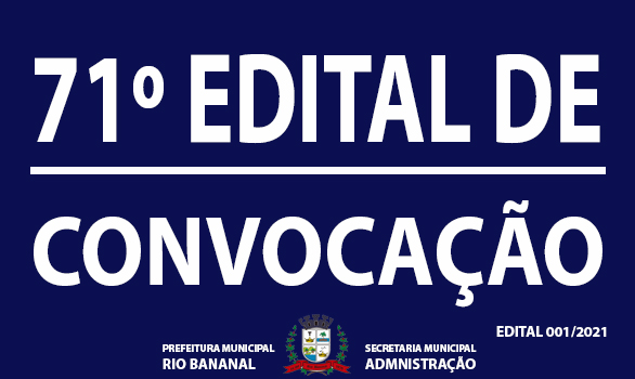 Banner 71º Edital de Convocação - Motorista