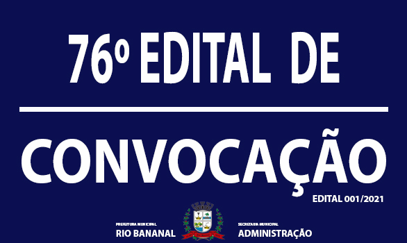 Banner 76º Edital de Convocação da SEMAD nº 001-2021 - Técnico em Enfermagem