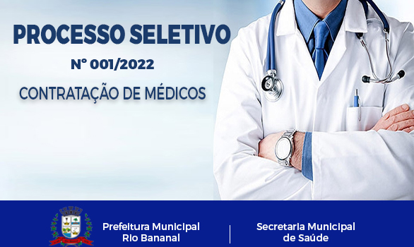 Banner Divulgação Edital de Processo de Médico 2022