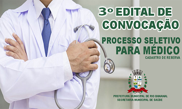 Banner do Proceso Seletivo de Médico - SEMSA nº 001-2021