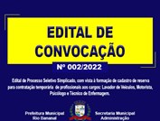 BANNER EDITAL DE CONVOCAÇÃO SEMAD Nº 002-2022