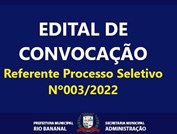 BANNER EDITAL DE CONVOCAÇÃO SEMAD Nº 003-2022
